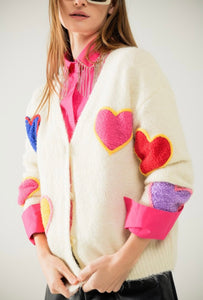 East Airline Hwy Heart Cardigan