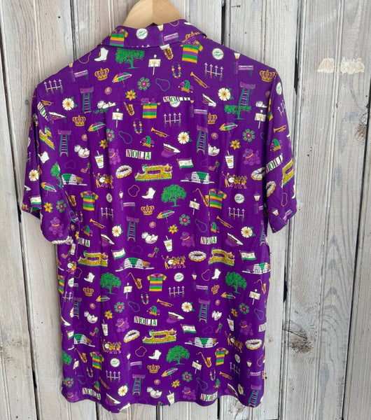 Men’s Mardi Gras Icons Hawaiian Shirt