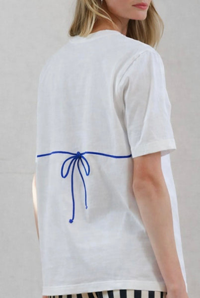 Caviar Print Bikini Graphic Tee - Blue