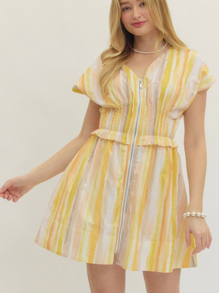 Aubrey Dress - Gold Yellow
