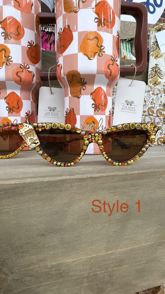 Fall Rhinestone Sunglasses