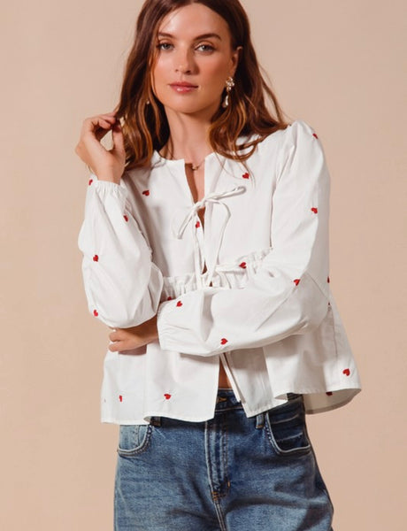 Clay St Heart Embroidered Blouse