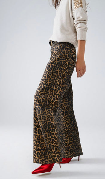 E James Dr Leopard Print Denim