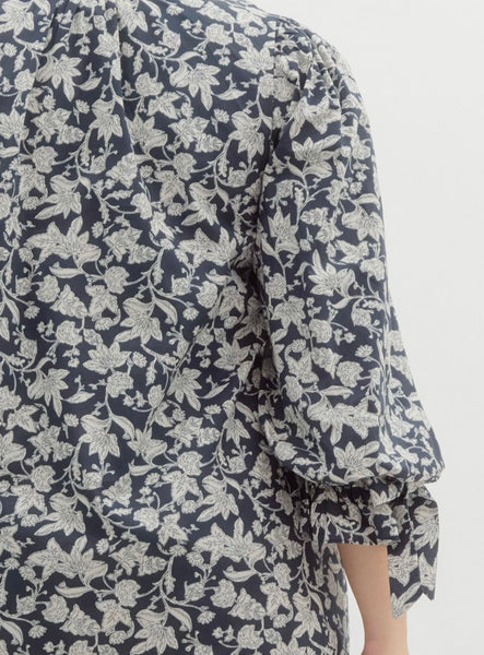 Filmore St Floral Mini Dress - Navy