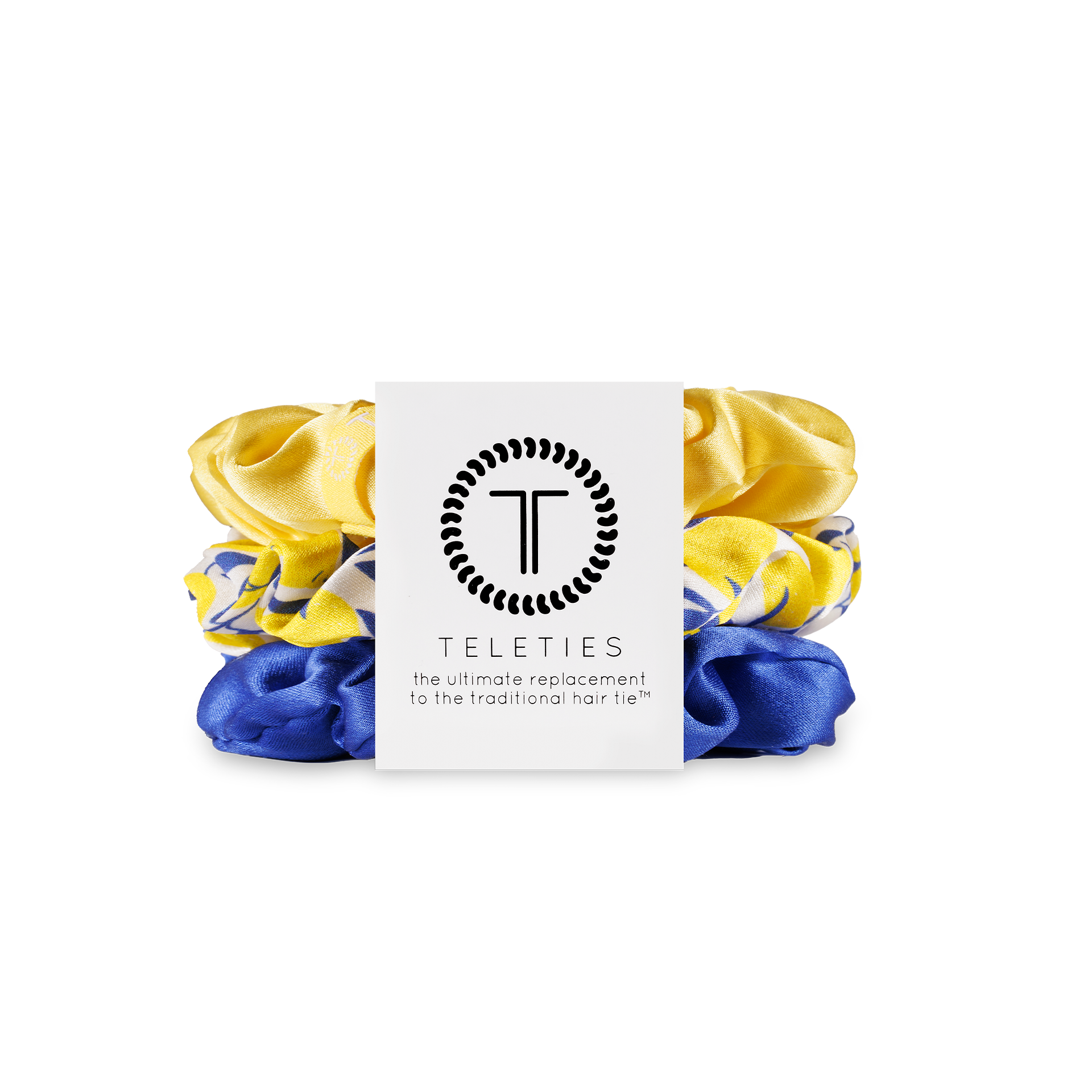 TELETIES - Silk Hair Scrunchie - Large - Limoncello