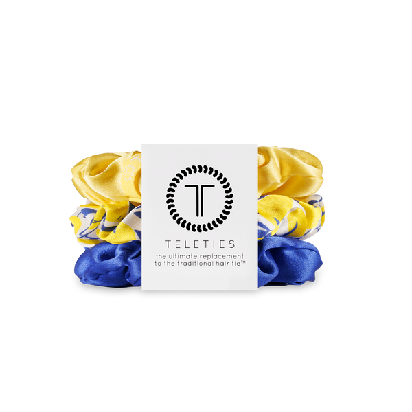 TELETIES - Silk Hair Scrunchie - Large - Limoncello