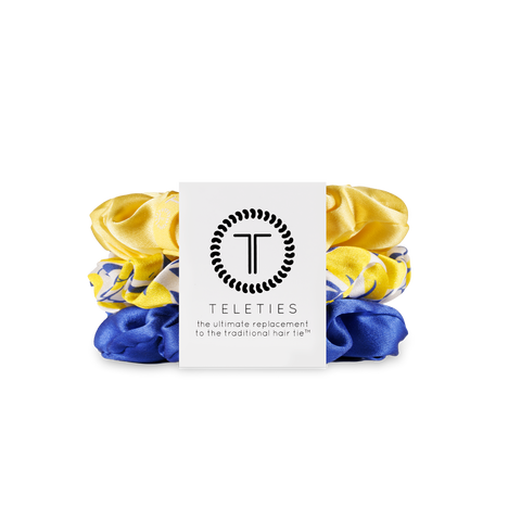 TELETIES - Silk Hair Scrunchie - Large - Limoncello