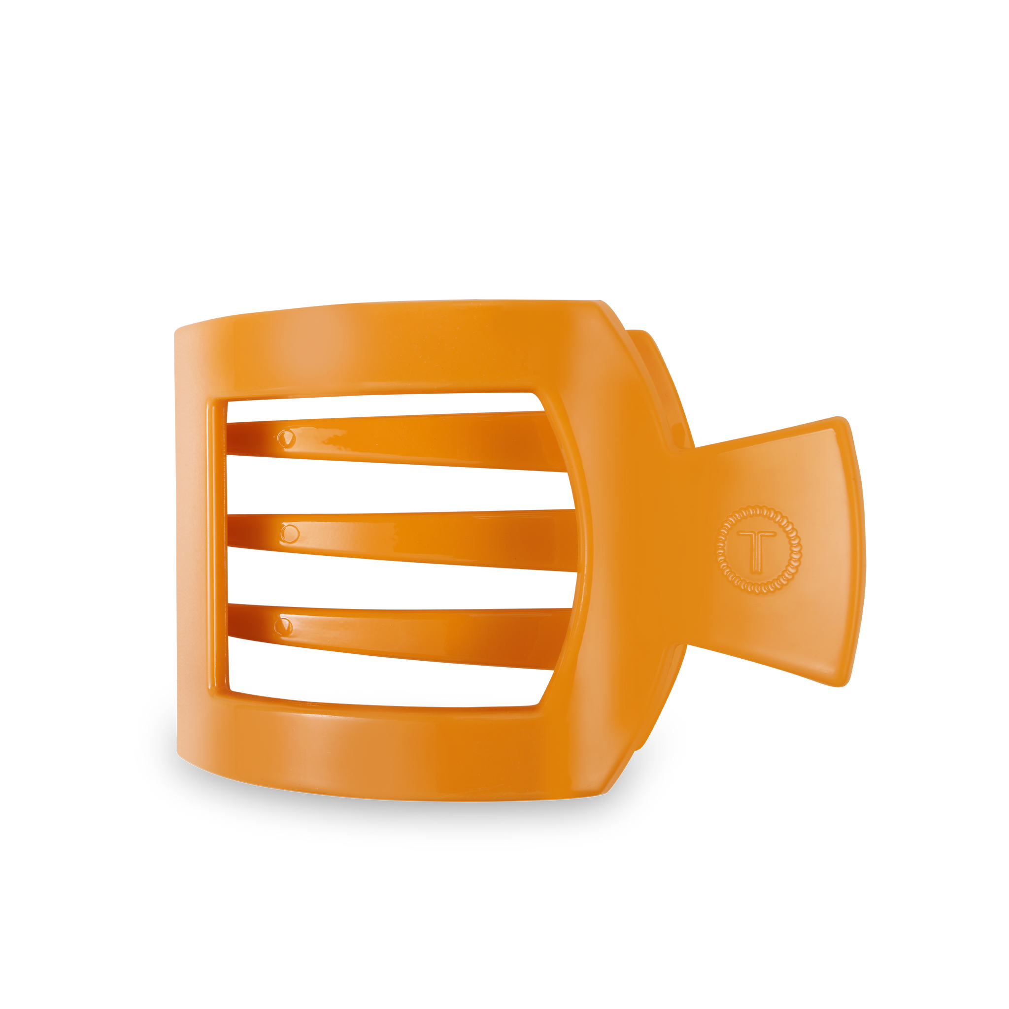 TELETIES - Square Flat Hair Clip - Mango for it! - Large