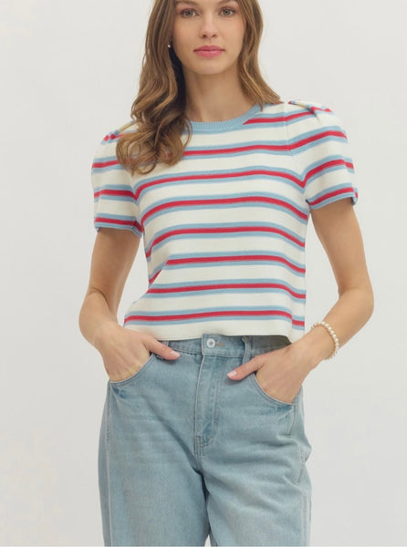 Vivienne Puff Sleeve Top - Cream