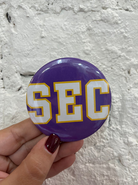 Signed by Abby - LSU Game Day Buttons