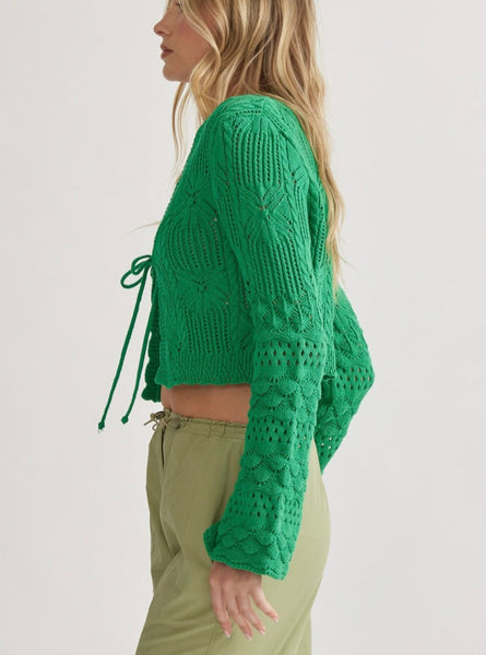 Foxcroft Dr Knit Bolero - Green