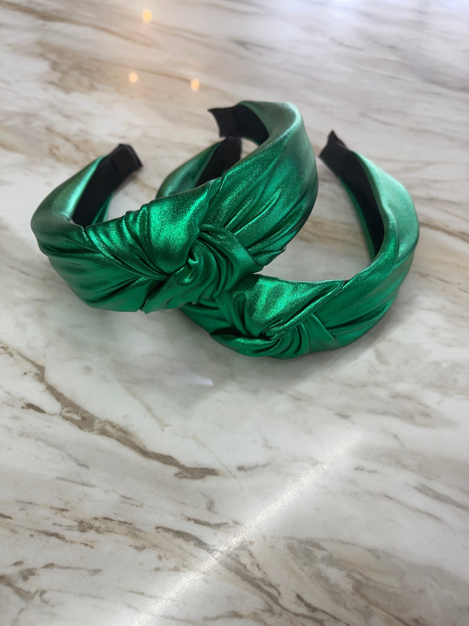 Amelie Ave Metallic Headbands - Green