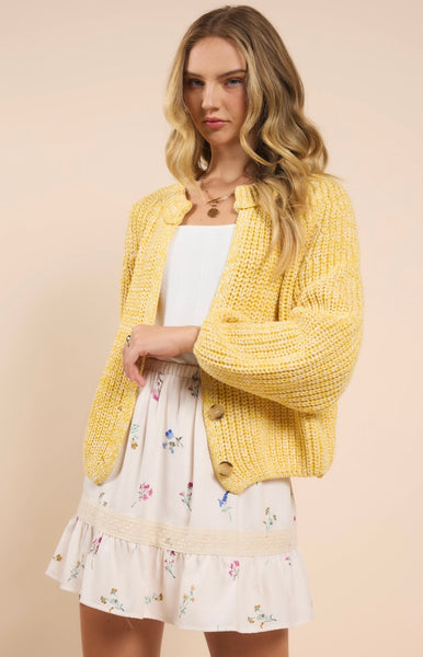 Sadie & Sage - Sunroof Cardigan - Lemon