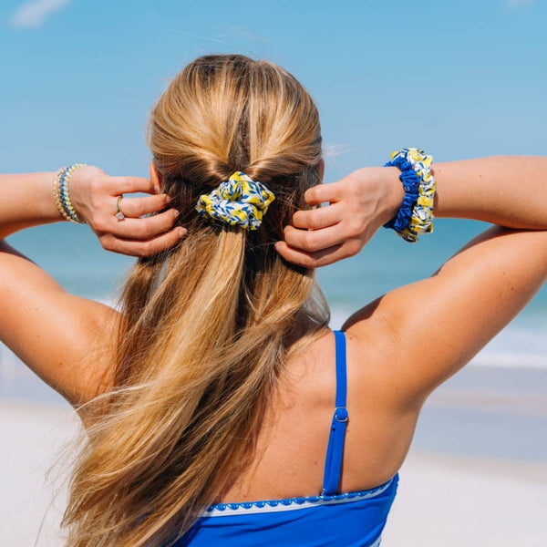TELETIES - Silk Hair Scrunchie - Small - Limoncello