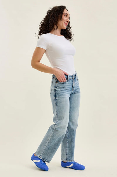 Judy Blue - Allison Mid Rise Straight Denim (Petite)