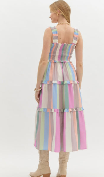 Everglades St Midi Dress - Pastel