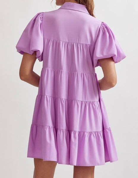 Washington Puff Sleeve Dress - Lavender