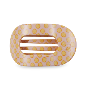 TELETIES - Round Flat Hair Clip - Sunny Days Ahead - Large
