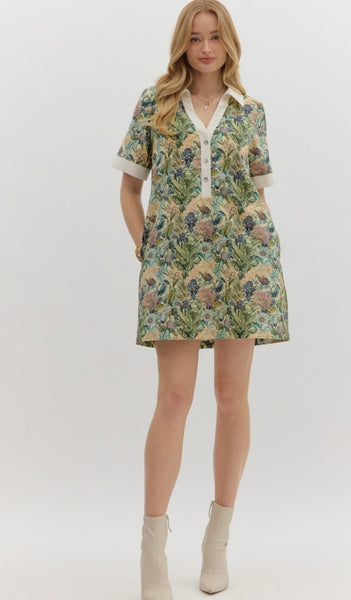 Valentina Mini Dress - Olive