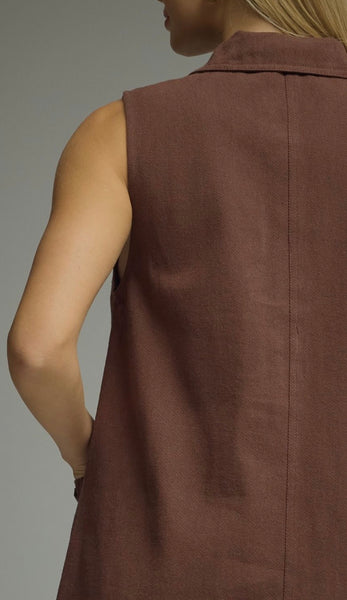 Logan Mini Dress - Brown