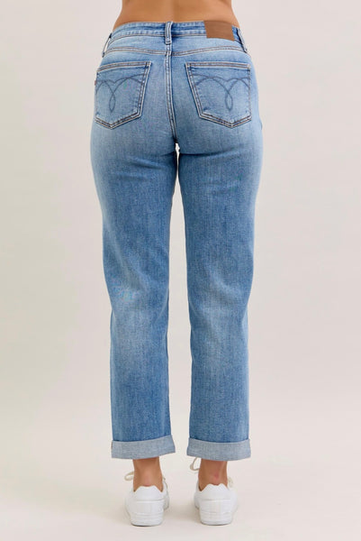 Judy Blue - Caroline Mid Rise Boyfriend Denim