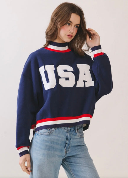 USA Sweatshirt - Navy