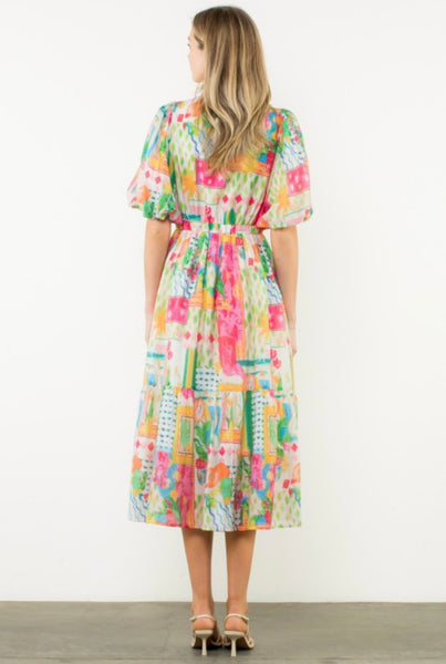 Zoe Puff Sleeve Maxi Dress