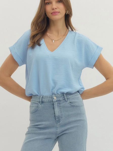 Melanie S/S Bodysuit - Blue