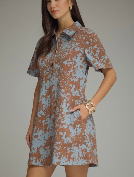 Ellis Mini Dress - Brown