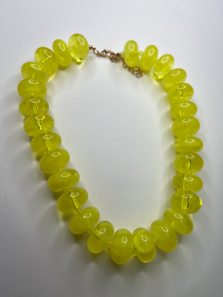 Elowen Beaded Necklace - Yellow