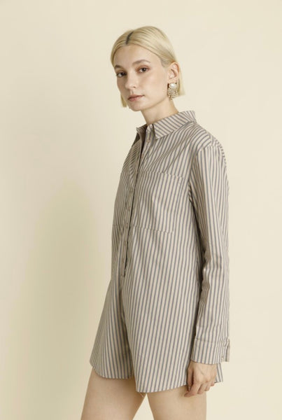 Aureum - St. Roch Oversized Stripe Shirt Romper