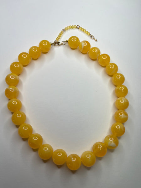 Cordelia Beaded Necklace - Yellow