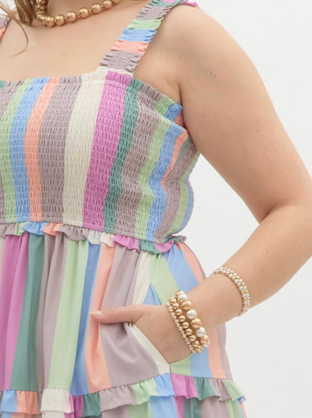 Everglades St Midi Dress - Pastel