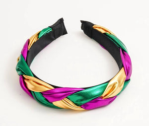 Brantley Cecilia - Mardi Gras Metallic Braid Headband