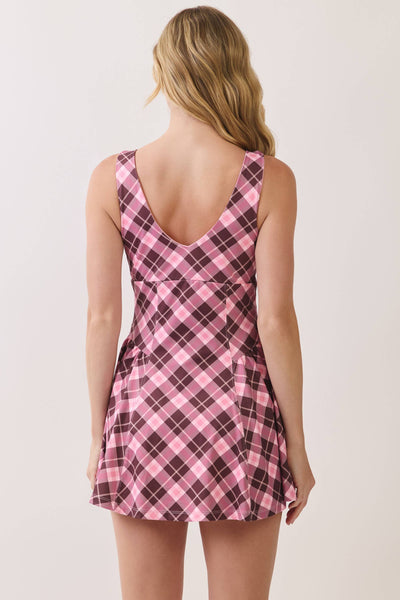 Stella Plaid Active Mini Dress