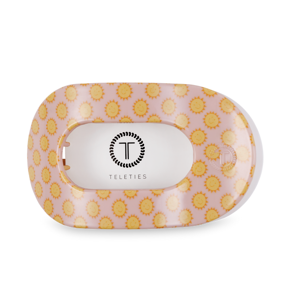 TELETIES - Round Flat Hair Clip - Sunny Days Ahead - Large
