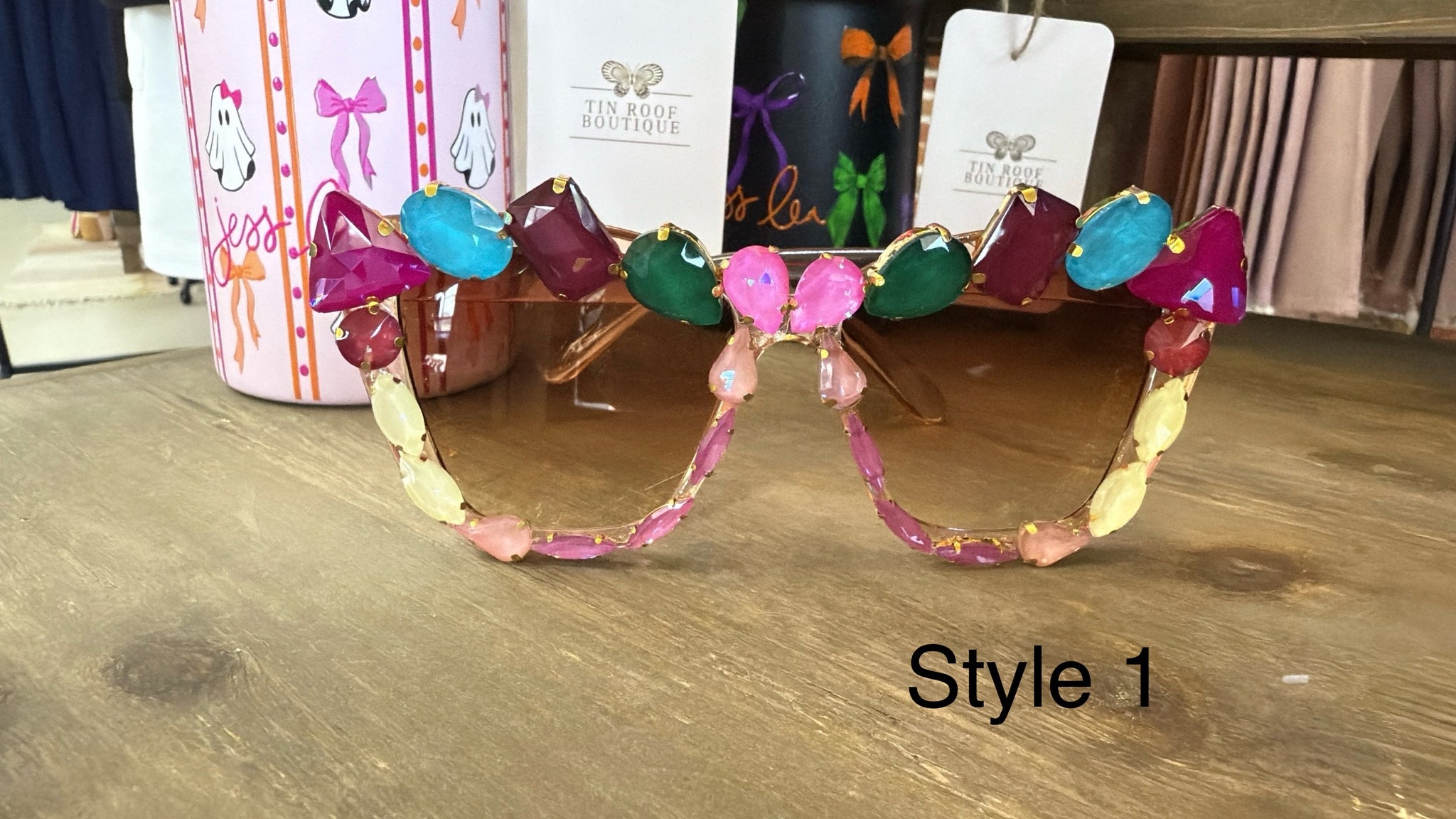 Colorful Rhinestone Sunglasses