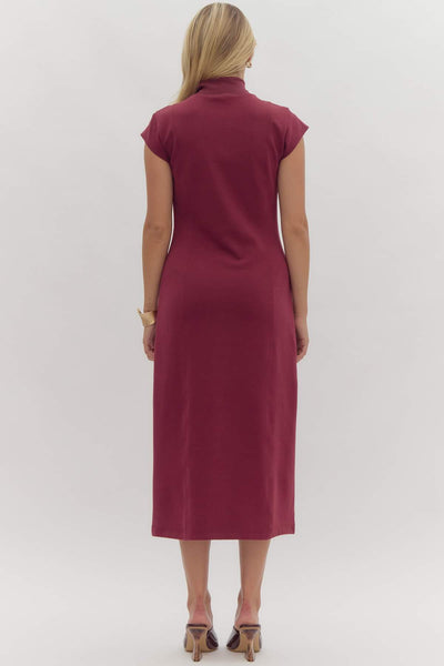 Magnolia Midi Dress - Wine