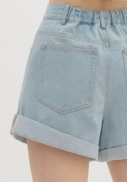 Finch St Denim Shorts - Light Denim