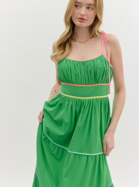 Amelia Midi Dress - Kelly Green