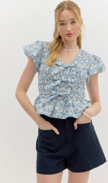 Olivia Patch Pocket Shorts - Navy