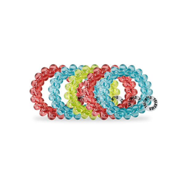 TELETIES - Spiral Hair Coils - Summer Brights Hair Ties - Tiny