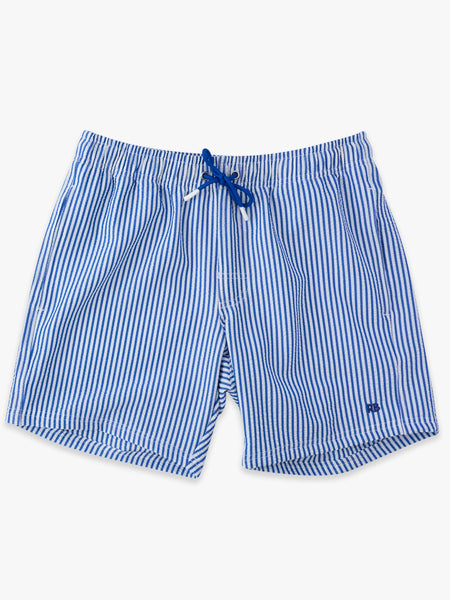 Men's Seersucker Swim Trunks - Blue