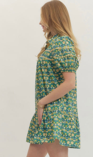 Juliette Mini Dress - Green