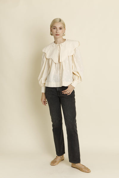 Aureum - Broadmoor Collar Blouse - Ivory