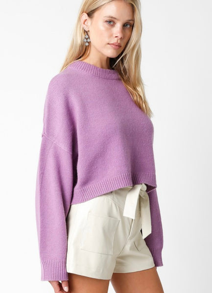 Cindy Sweater Top - Lavender