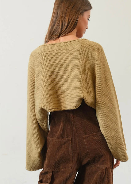 Skylar Knit Sweater Combo - Light Olive