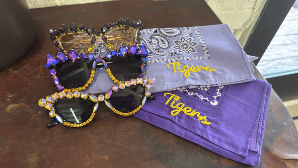 LSU Game Day Rhinestone Sunglasses