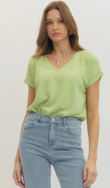 Melanie S/S Bodysuit - Honeydew