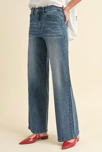 Coleman Pl High Rise Wide Leg Denim